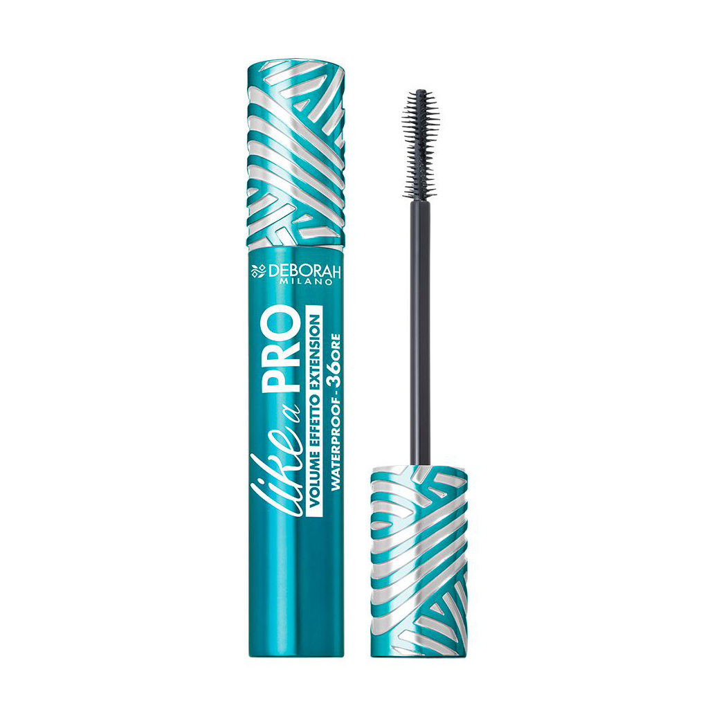Туш для вій Deborah Like A Pro Waterproof Volume Mascara об'ємна, Black, 13 мл